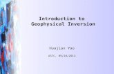 Introduction to Geophysical Inversion Huajian Yao USTC, 09/10/2013.