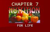 CHAPTER 7 FOR LIFE THE OLD FOOD GUIDE PYRAMID THE NEW FOOD GUIDE PYRAMID