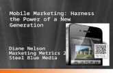 Diane Nelson Marketing Metrics 2012 Steel Blue Media Mobile Marketing: Harness the Power of a New Generation.
