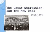 The Great Depression and the New Deal 1933-1939. I. FDR: Politician in a Wheelchair 1932 – Republicans re-nominate Hoover and the Democrats nominated.