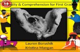 Diversity & Comprehension for First Graders Lauren Borushik Kristina Mangan 1.