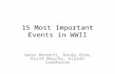 15 Most Important Events in WWII Jamie Bennett, Randy Orak, Keith Moucha, Kiarah Cookhorne.