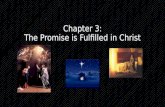 Chapter 3: The Promise is Fulfilled in Christ. The mystery of the redemption begins with the Incarnation.