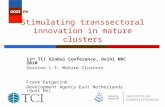 Stimulating transsectoral innovation in mature clusters 13 th TCI Global Conference, Delhi NRC 2010 Session 1.3: Mature Clusters Frank Eetgerink Development.