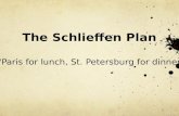 The Schlieffen Plan "Paris for lunch, St. Petersburg for dinner."