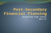 Georgetown High School 2014-15. Agenda Understanding costs pertaining to higher education Identifying financial resources and assistance Submitting the.