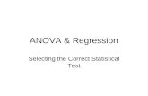 ANOVA & Regression Selecting the Correct Statistical Test.
