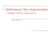 Inference for regression - Simple linear regression IPS chapter 10.1 © 2006 W.H. Freeman and Company.