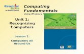 Unit 1: Recognizing Computers Lesson 1: Computers All Around Us Computing Fundamentals Using Windows XP – IC³ Module A.