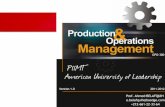 Your LogoYour own footer. Production & Operations Management Chapters The Role of Operations Management Business Process Reengineering Inventory Management.