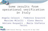 COSMO General Meeting – Moscow 06-10 Sept 2010 Some results from operational verification in Italy Angela Celozzi - Federico Grazzini Massimo Milelli -