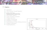 Topics: Statistics The Human Visual System Color Science Radiometry/Photometry Geometric Optics Tone-transfer Function Image Sensors Image Processing Displays