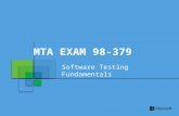 MTA EXAM 98-379 Software Testing Fundamentals. 98-379: OBJECTIVE 4 Manage Software Testing Projects.