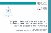 Rights, rituals and resources: similarities and differences in welfare support for funerals Dr Kate Woodthorpe Department of Social and Policy Sciences.