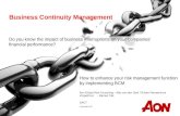 Aon Global Risk Consulting – Alex van den Doel / Rubert Nieuwenhuis VimpelCom – Ramon Tolk DACT 8 November 2013 Business Continuity Management Do you know.