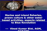 Marine and inland fisheries, prawn culture & other water based activities, aspects related to Blue Revolution --- Vinod Kumar Bist, AGM, NABARD.