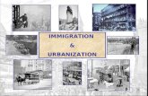 1 IMMIGRATION & URBANIZATION. 2 WAVES OF IMMIGRATION GETTING TO AMERICA IMMIGRATION CENTERS CHARTS ON IMMIGRANT STATISTICS.