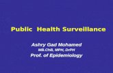 Public Health Surveillance Ashry Gad Mohamed MB.ChB, MPH, DrPH Prof. of Epidemiology