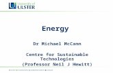 Energy Dr Michael McCann Centre for Sustainable Technologies (Professor Neil J Hewitt)