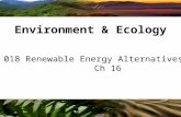 Copyright © 2009 Benjamin Cummings is an imprint of Pearson 018 Renewable Energy Alternatives Ch 16 Environment & Ecology.
