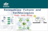 Renewables Future and Technologies Prof. Gady Golan SEEEI2012 EILAT 14-17 Nov. 2012.