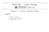 EELE 367 – Logic Design Module 1 – Classic Digital Design Agenda 1.Number Systems 2.Combinational Logic 3.Sequential Logic.