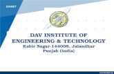 Www.davietjal.org DAV INSTITUTE OF ENGINEERING & TECHNOLOGY Kabir Nagar-144008, Jalandhar Punjab (India) DAVIET.