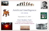Artificial Intelligence CS 165A September 27, 2007 Prof. Matthew Turk Computer Science Department Media Arts and Technology Program.