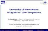 B. BOUDJELIDA1 UMan LNA Programme 4 th SKADS Workshop, Lisbon, 2-3 October 2008 University of Manchester: Progress on LNA Programme B. Boudjelida, A. Sobih,