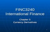 FINC3240 International Finance Chapter 5 Currency Derivatives 1.