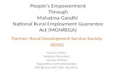 People’s Empowerment Through Mahatma Gandhi National Rural Employment Guarantee Act (MGNREGA) Gaurav Vohra Venkata Paruchuri Varuna Mohan Rajasekhar Jammalamadaka.