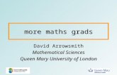 More maths grads David Arrowsmith Mathematical Sciences Queen Mary University of London.