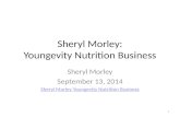 Sheryl Morley: Youngevity Nutrition Business Sheryl Morley September 13, 2014 Sheryl Morley Youngevity Nutrition Business 1.