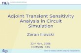 Adjoint Transient Sensitivity Analysis in Circuit Simulation Zoran Ilievski 22 nd Nov, 2006 COMSON RTN.