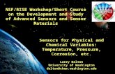 NSF/RISE Workshop/Short Course on the Development and Study of Advanced Sensors and Sensor Materials Sensors for Physical and Chemical Variables: Temperature,