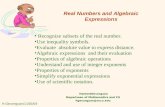H.Gevorgyan/1100/041 Real Numbers and Algebraic Expressions HamestGevorgyan Departmen of Mathematics and CS hgevorgyan@nccu.edu Recognize subsets of the.
