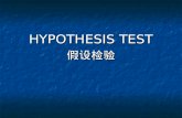 HYPOTHESIS TEST 假设检验. Instruction In this chapter you will learn how to formulate hypotheses about a population mean and a population proportion. Through.