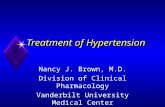 Treatment of Hypertension Nancy J. Brown, M.D. Division of Clinical Pharmacology Vanderbilt University Medical Center.