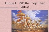 August 2010– Top Ten Quiz. Analyzing the design of a Shang bronze pot Deciphering the writing on the Rosetta Stone Examining the fabric of a Japanese.