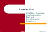 9/3/2015Copyright 2012 1 Introduction CEE3804: Computer Applications for Civil and Environmental Engineers.