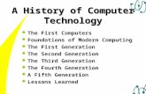 L The First Computers l Foundations of Modern Computing l The First Generation l The Second Generation l The Third Generation l The Fourth Generation l.