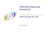 Effective Meeting Practices Methodology No. M9 August, 2000.