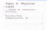 1 Topic 4: Physical Layer - Chapter 10: Transmission Efficiency Business Data Communications, 4e.