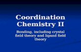 Coordination Chemistry II Bonding, including crystal field theory and ligand field theory.