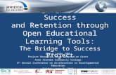 Bridging Student Success and Retention through Open Educational Learning Tools: The Bridge to Success Project David Lascu, MBA Project Manager – Next Generation.