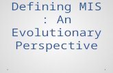 Defining MIS : An Evolutionary Perspective. Outline Introduction Background Methodology Analysis Limitations and Discussion.
