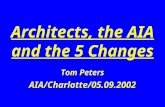 Architects, the AIA and the 5 Changes Tom Peters AIA/Charlotte/05.09.2002.