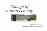 College of Human Ecology Enriching Lives. Enhancing Communities.