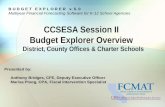 Presented by: Anthony Bridges, CFE, Deputy Executive Officer Marisa Ploog, CPA, Fiscal Intervention Specialist CCSESA Session II Budget Explorer Overview.