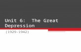 Unit 6: The Great Depression (1929-1942). Bellringer---1/8 Find your seat using the sticky notes What do you know about the Great Depression? Reminders: